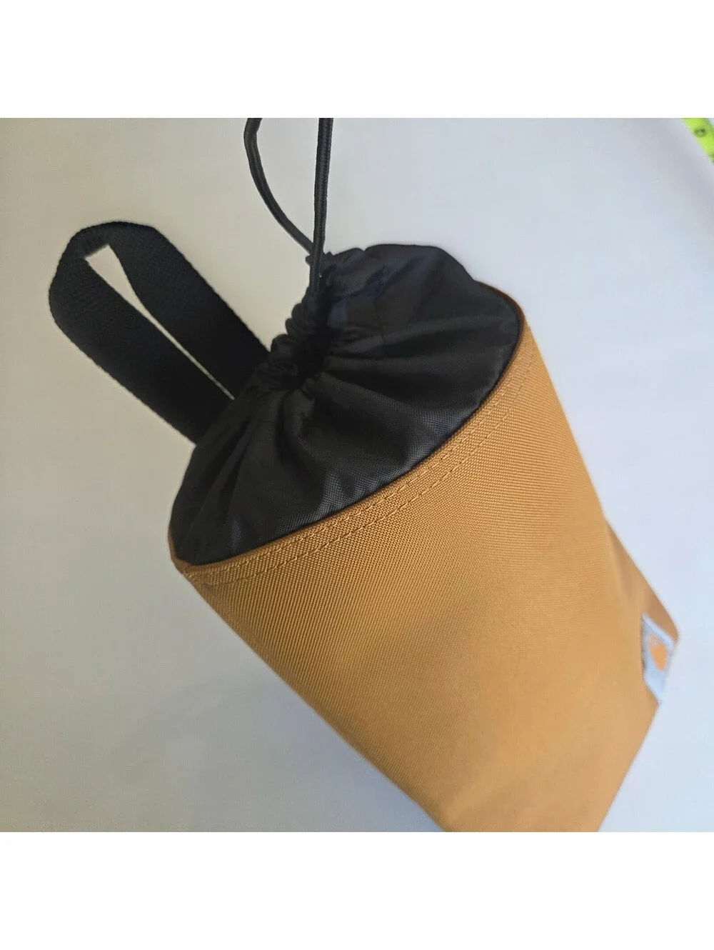 Carhartt Brown and Black Drawstring Pouch Bag